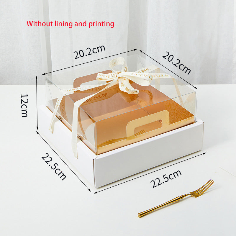Gold card 4-grid and 9-grid transparent lid cupcake box dessert box picnic packaging box