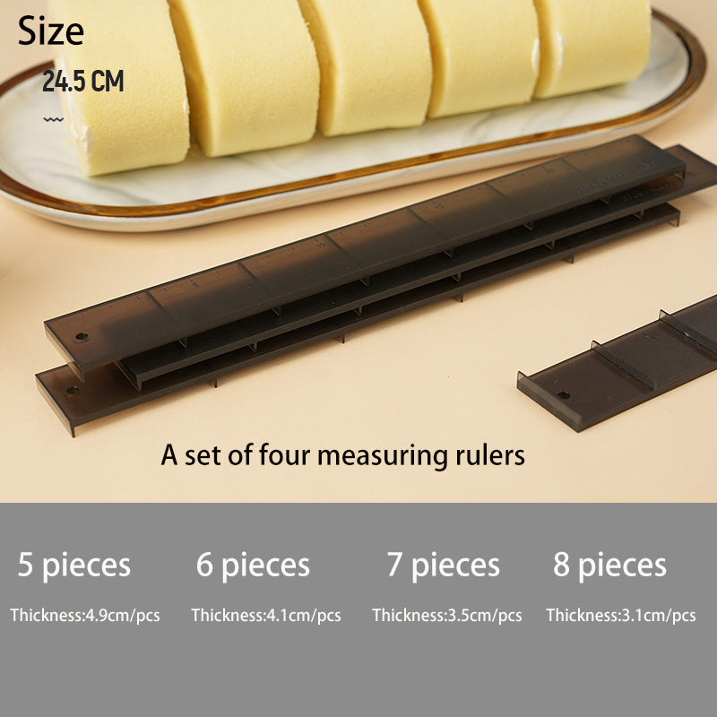 Cutting cake roll, measuring ruler, slicing tool, cutting device, evenly dividing mold, auxiliary tool