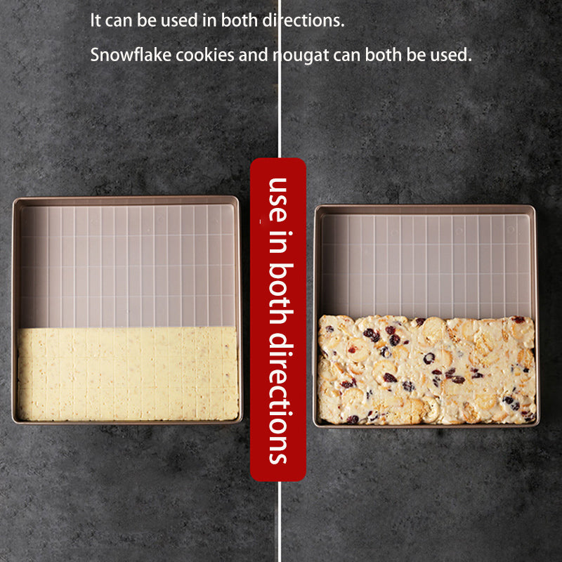 The special shaping mold for snowflake fudge and nougat is suitable for a 28x28cm baking pan.