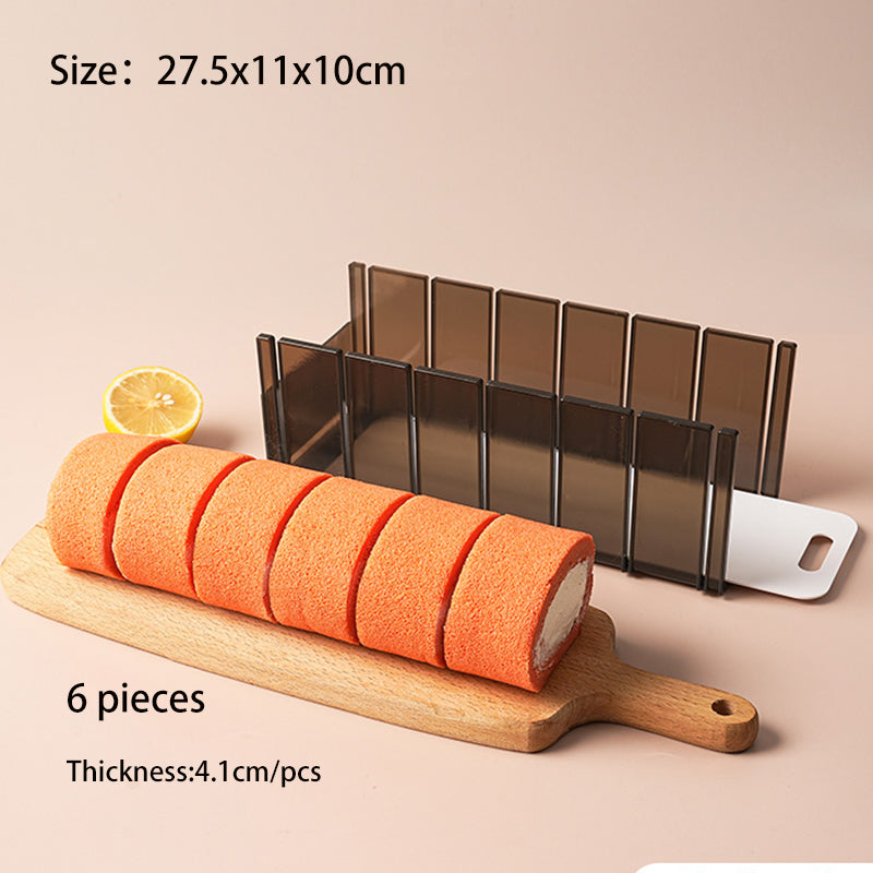 Specialized uniform division mold slicer for cutting cake rolls into pieces