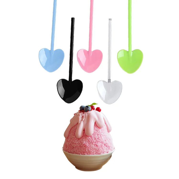 100pcs/bag Wholesale Cheap Price Disposable Plastic Muti Colorful Ice Cream Spoons
