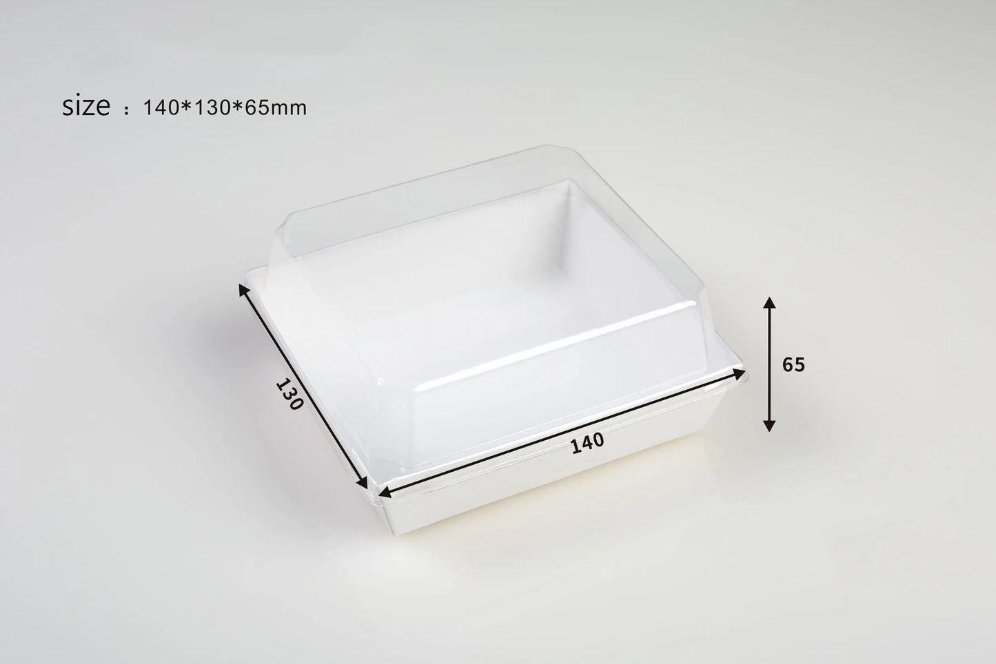 Square Transparent Safety Cover Cooked Sushi Box, Disposable Food Container, Pastry Baking Box