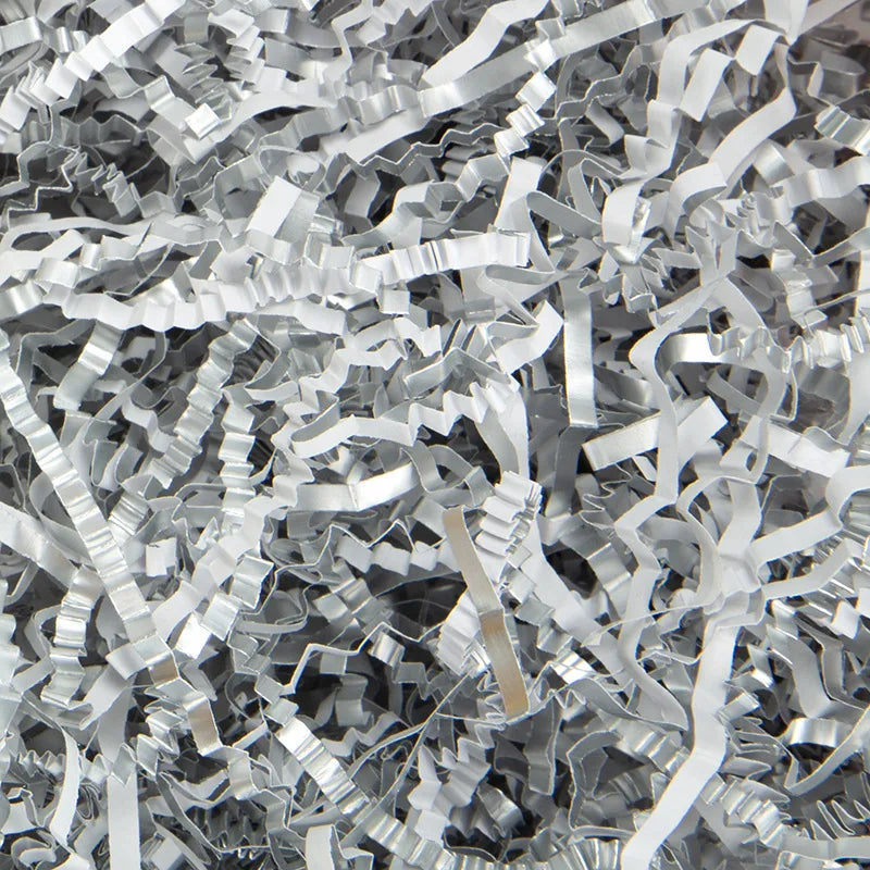 Double-sided Color White Gold Multi-color Shredded Paper Filaments Filled Gift Wrap Crepe Paper Filaments Raffia Grass