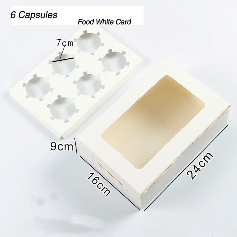 Jinkuang Cake Boxes with Window for Cup Cake, Birthday Party, Wedding, Valentine's Day Xma
