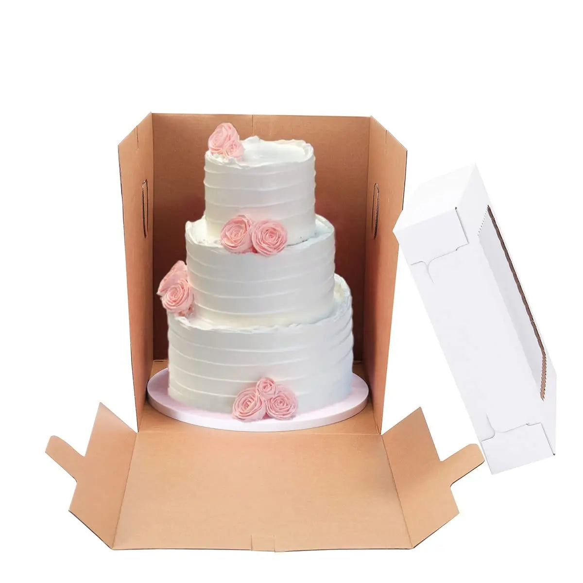 White Folding High Quality Window Baking Box Birthday Cake Dessert Box Simple Cheese Cheese Mousse Lasagna Pastry Box
