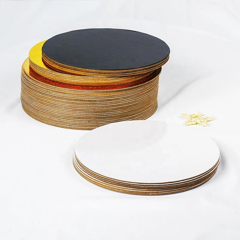 Bake a Golden Round Birthday Cake 8 Inches,10 Inches, 12 Inches Plaster Mortar Board Birthday Cake Roundness Tray Board