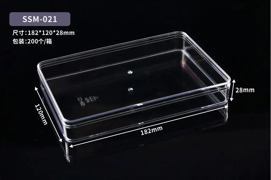 Customized High-quality Food Grade Plastic Transparent Biscuit Box, Pastry and Dessert Tiramisu Small square Transparent Box