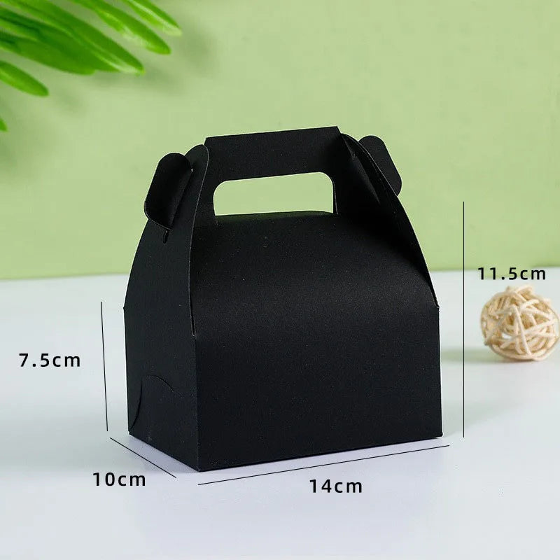Square Baking Dessert Box Optional with Lined Cookies Nougat Gift Box Kraft Paper Portable Pastry Cake Packing Box
