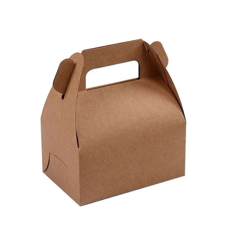 Square Baking Dessert Box Optional with Lined Cookies Nougat Gift Box Kraft Paper Portable Pastry Cake Packing Box