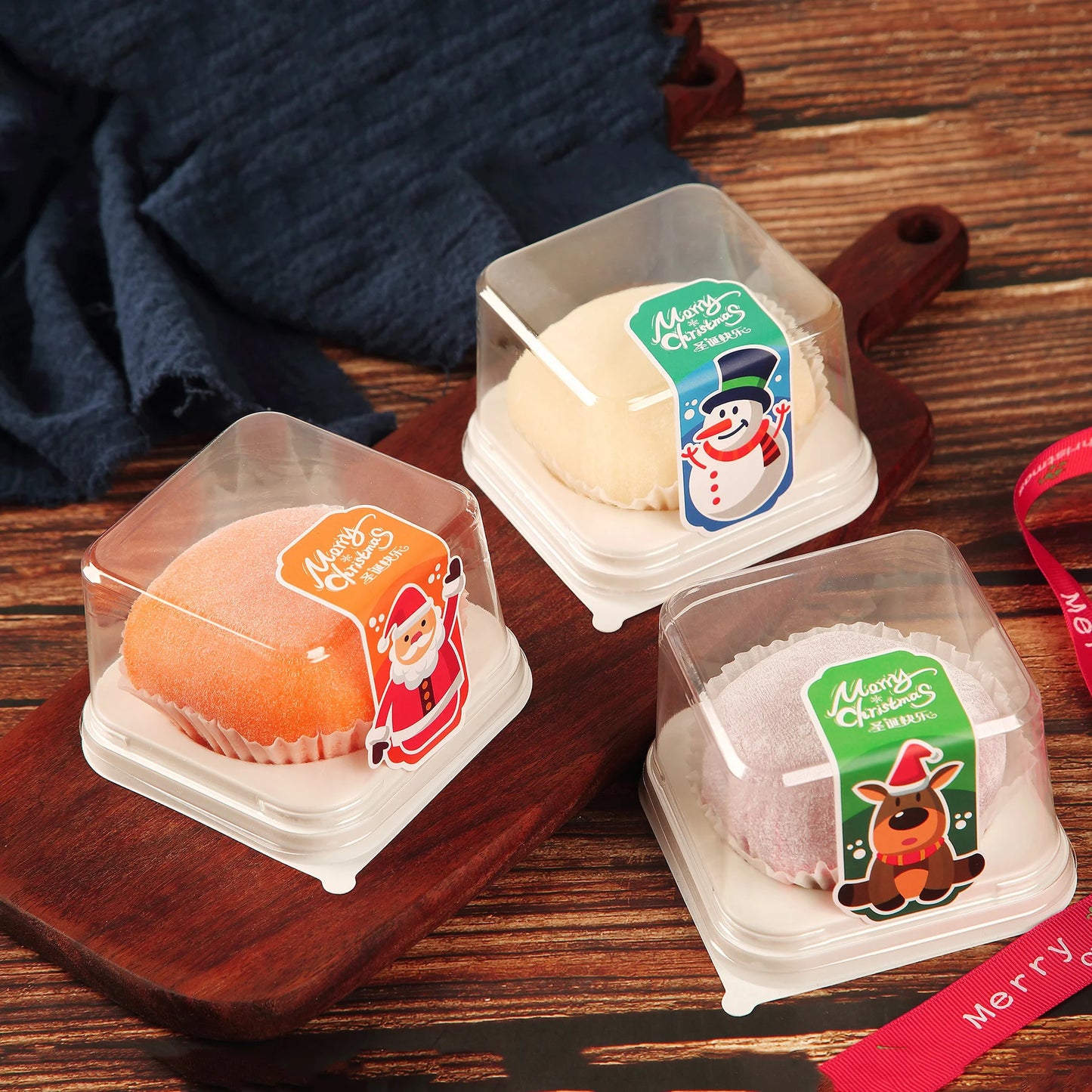 Customized Sales Transparent square Sandwich Box, Disposable Food Grade Baking Plastic Mousse Swiss Roll Divider Packaging Box