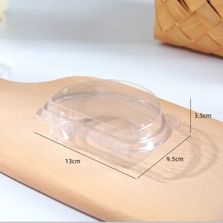 Wholesale Transparent Packaging PET Plastic Triangular Cake Packaging Container Mini Dessert Mousse Baking Fork Packaging Box