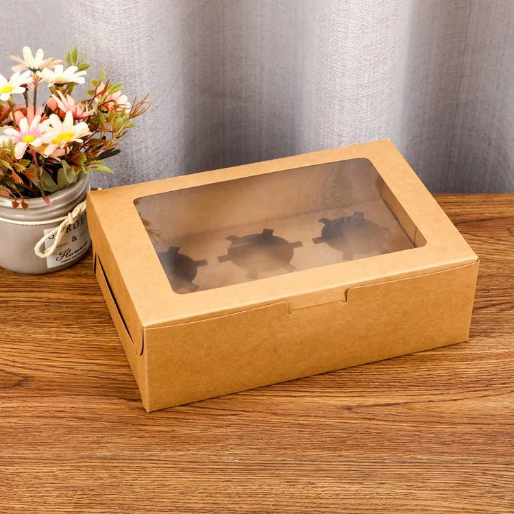 Wholesale Takeaway Transparent Cake Boxes with Window Luxury Cake Packaging Mini Cake Box