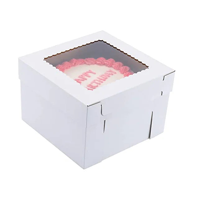 White Folding High Quality Window Baking Box Birthday Cake Dessert Box Simple Cheese Cheese Mousse Lasagna Pastry Box