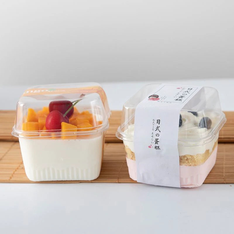Opaque square Pudding Bran Cup Fruit Layer Cake Fruit Cake Box Ice Cream Box Soy Milk Packing Box Holiday Supplies