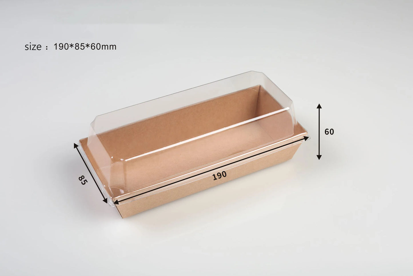 Square Transparent Safety Cover Cooked Sushi Box, Disposable Food Container, Pastry Baking Box