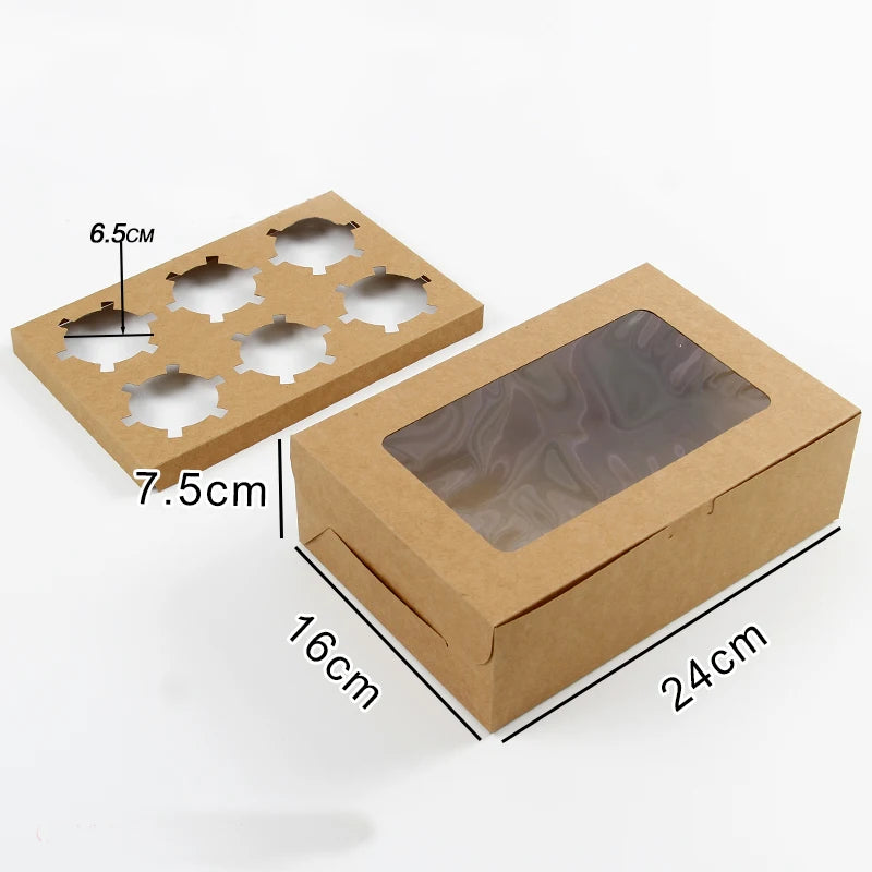 Jinkuang Cake Boxes with Window for Cup Cake, Birthday Party, Wedding, Valentine's Day Xma