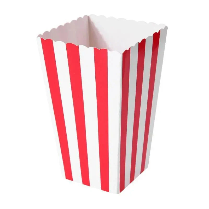 Disposable Popcorn Box Chicken Rice Krispies Birthday Party Table Stuff Paper Box Square Folding Packing Popcorn Box Food