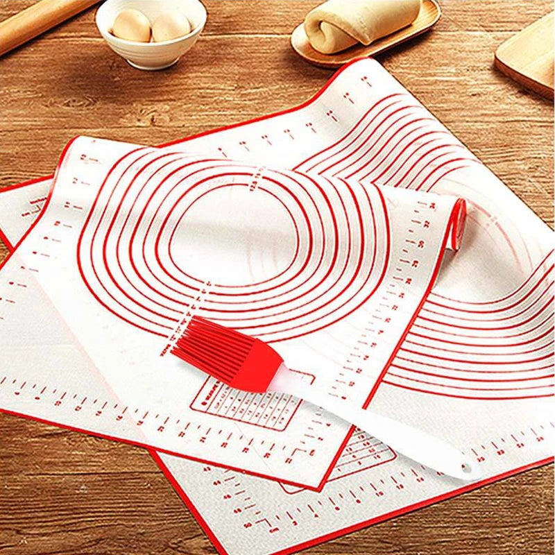Are Resistant to High Temperatures Non-slip Non-stick Baking Mat Rolling Pastry Mat Kneading Dough Silicone Dough Rolling Mat