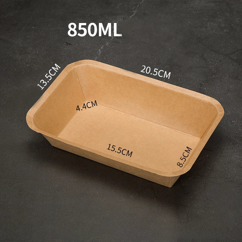 Disposable Food Trays Kraft Food Packaging Take Away Fried Chicken Chips Boat Tray Paper