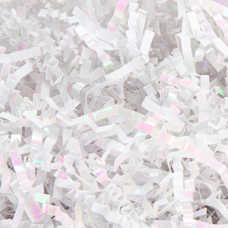 Double-sided Color White Gold Multi-color Shredded Paper Filaments Filled Gift Wrap Crepe Paper Filaments Raffia Grass