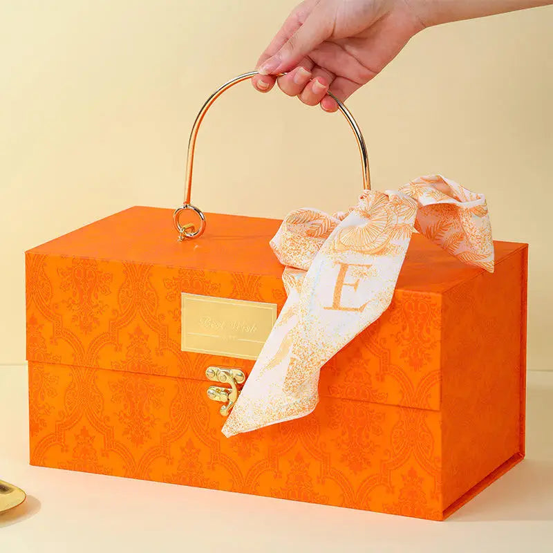 Jinkuang Luxurious Perfume Gift Box Jewelry Magnetic Wedding Gift Box Packaging with Handle