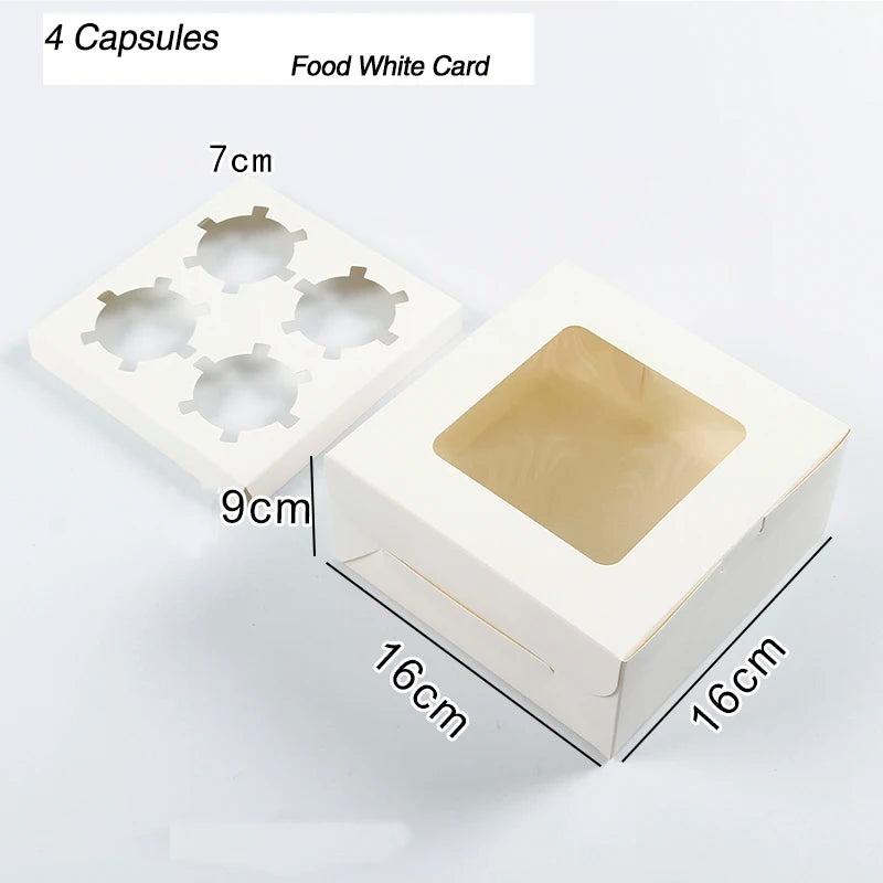 Jinkuang Cake Boxes with Window for Cup Cake, Birthday Party, Wedding, Valentine's Day Xma