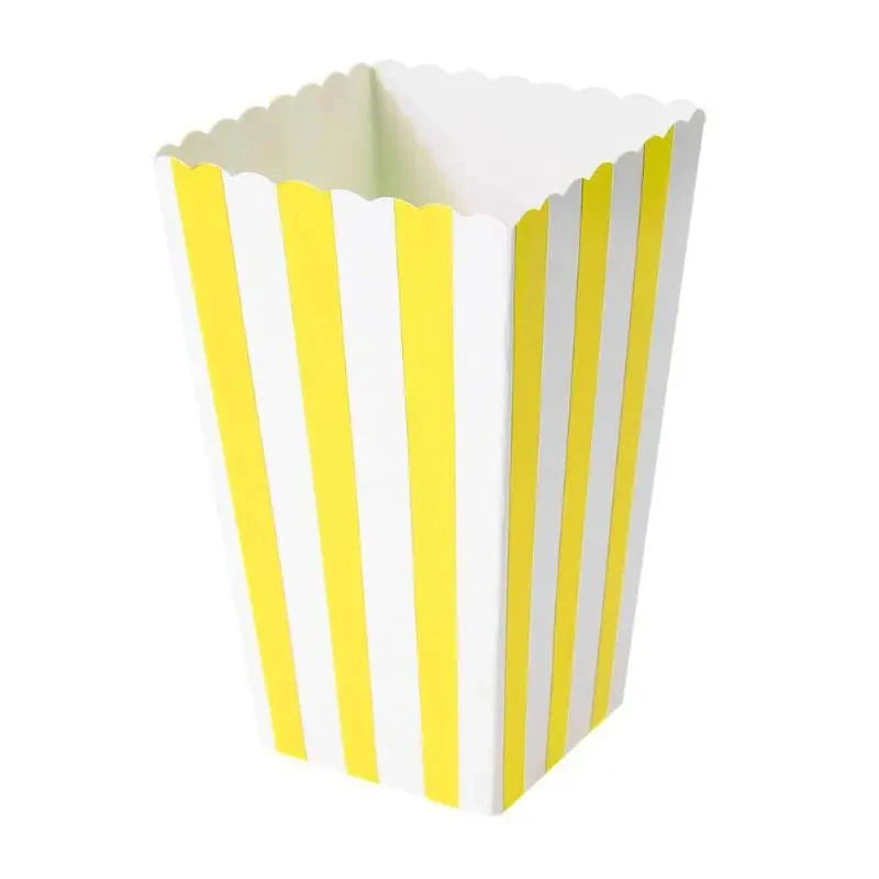 Disposable Popcorn Box Chicken Rice Krispies Birthday Party Table Stuff Paper Box Square Folding Packing Popcorn Box Food