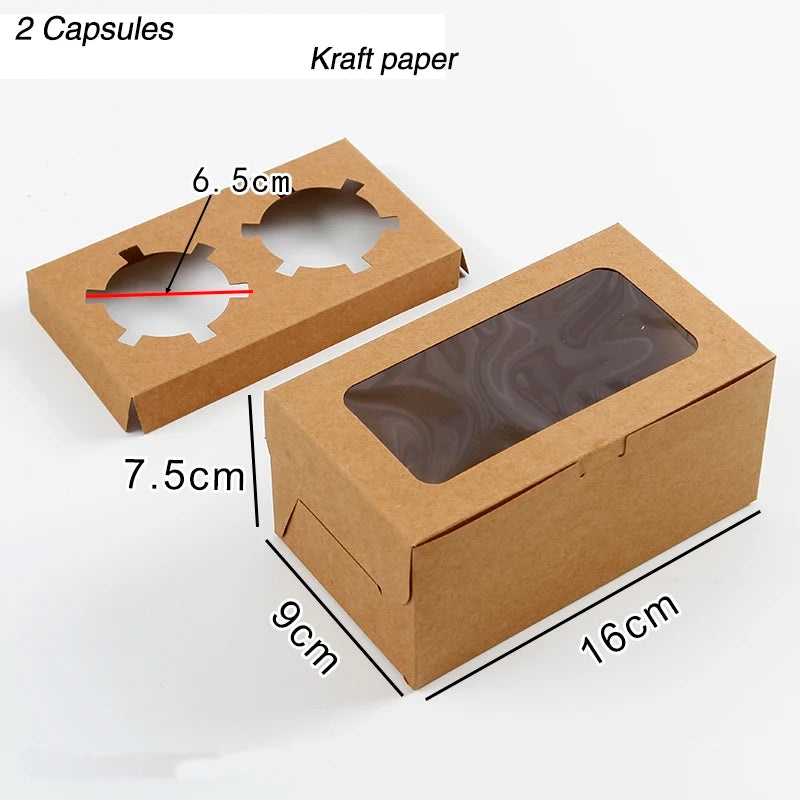 Jinkuang Cake Boxes with Window for Cup Cake, Birthday Party, Wedding, Valentine's Day Xma