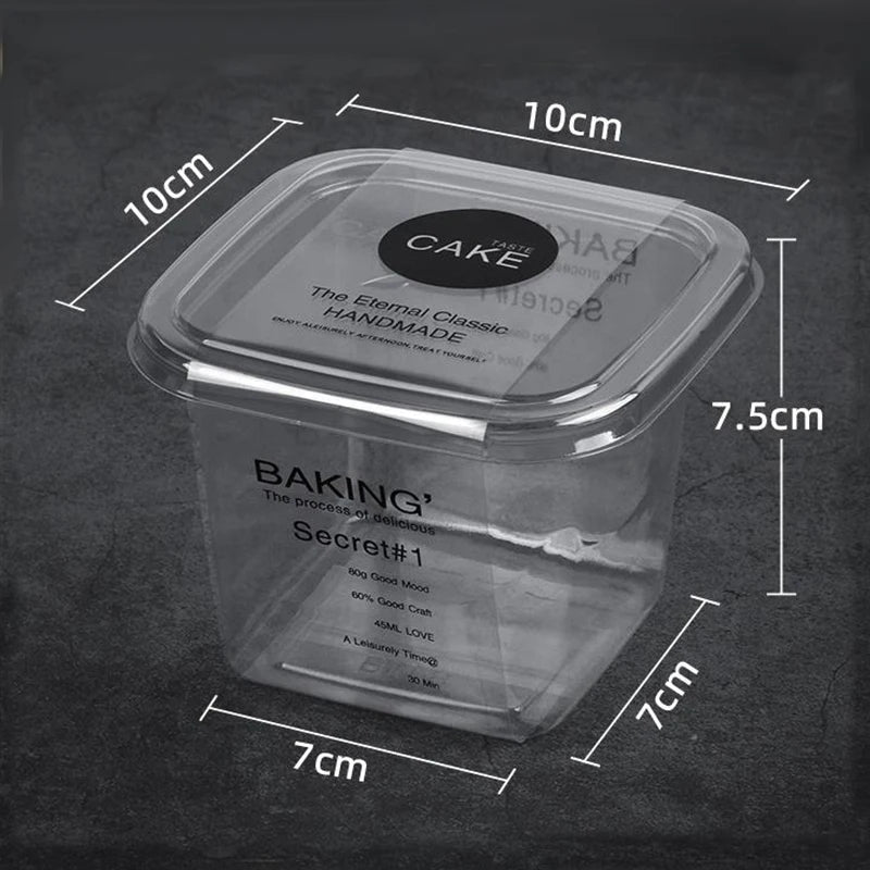 Opaque square Pudding Bran Cup Fruit Layer Cake Fruit Cake Box Ice Cream Box Soy Milk Packing Box Holiday Supplies