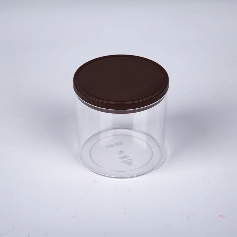 Disposable Transparent Snack sealed Chocolate and Candy Plastic Jars Food Jar with Lids Storage Box Kitchen Household Bottle