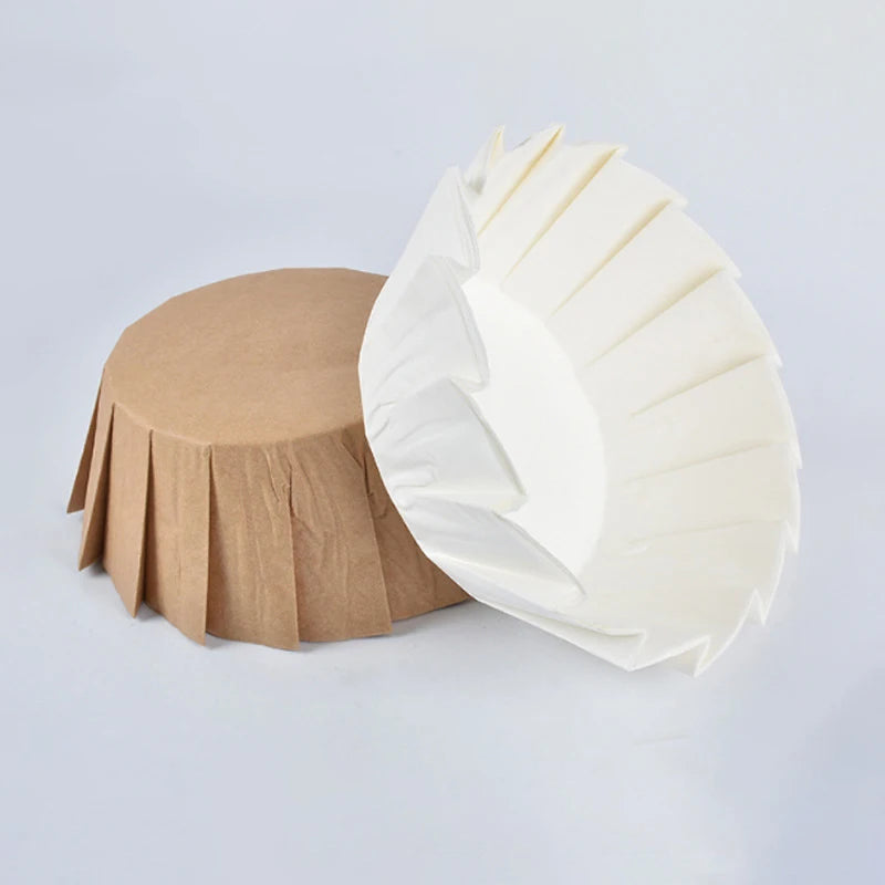 Wholesale Disposable Wood Color Basque Cake Paper Trays Multi-gauge Cupcake Baking Cupcake Cupcake Moulds