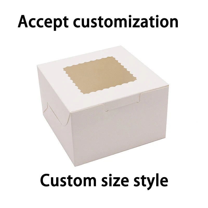 Top Window Cake Packaging Box Pastry Dessert Packaging Box Pastry Cookies Individually Wrapped Gift Box