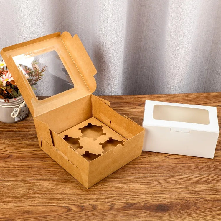 Wholesale Takeaway Transparent Cake Boxes with Window Luxury Cake Packaging Mini Cake Box