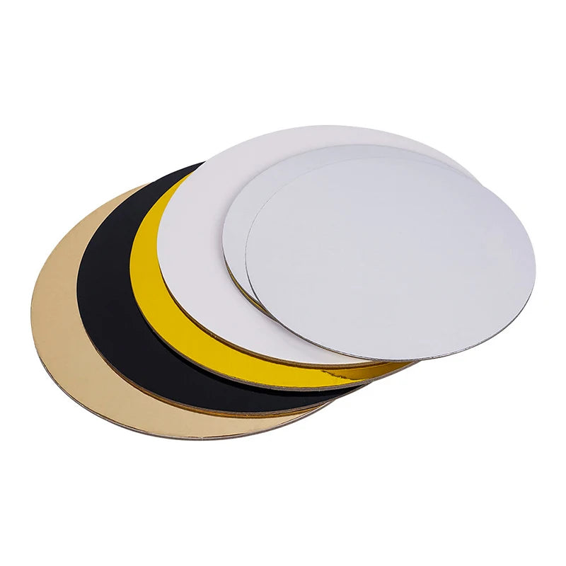Bake a Golden Round Birthday Cake 8 Inches,10 Inches, 12 Inches Plaster Mortar Board Birthday Cake Roundness Tray Board