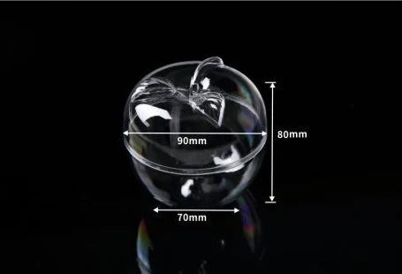 Christmas Internet Celebrity Hand Box 4 Inch Mousse Cake Packaging Box Transparent Round Peace Fruit Mousse Ball Gift