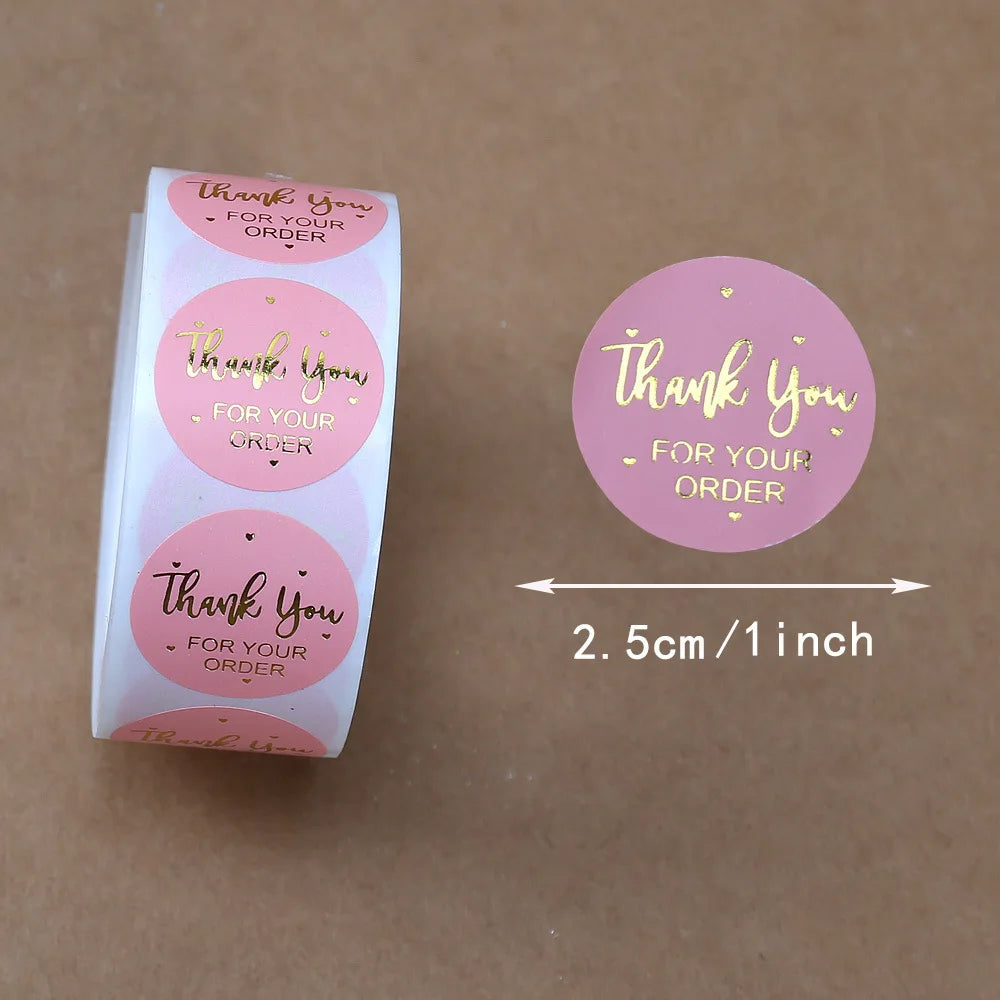 Thank You Stickers for Small Business Round Waterproof Stickers Vinyl Sticker