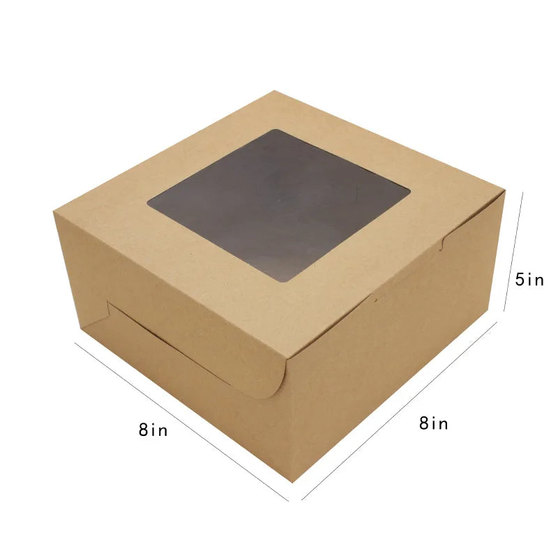 Top Window Cake Packaging Box Pastry Dessert Packaging Box Pastry Cookies Individually Wrapped Gift Box