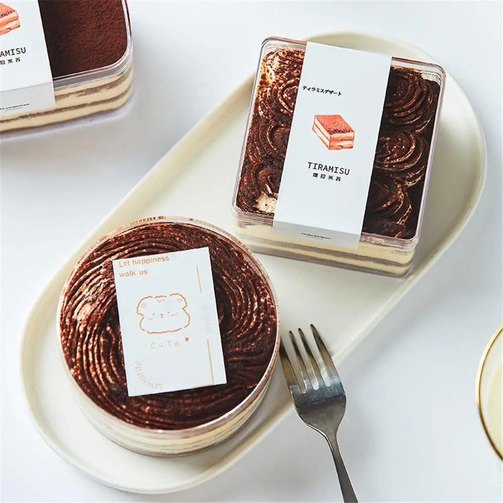 Customized High-quality and Large-sized Food Grade Plastic Transparent Biscuit Box, Pastry and Dessert Tiramisu Box
