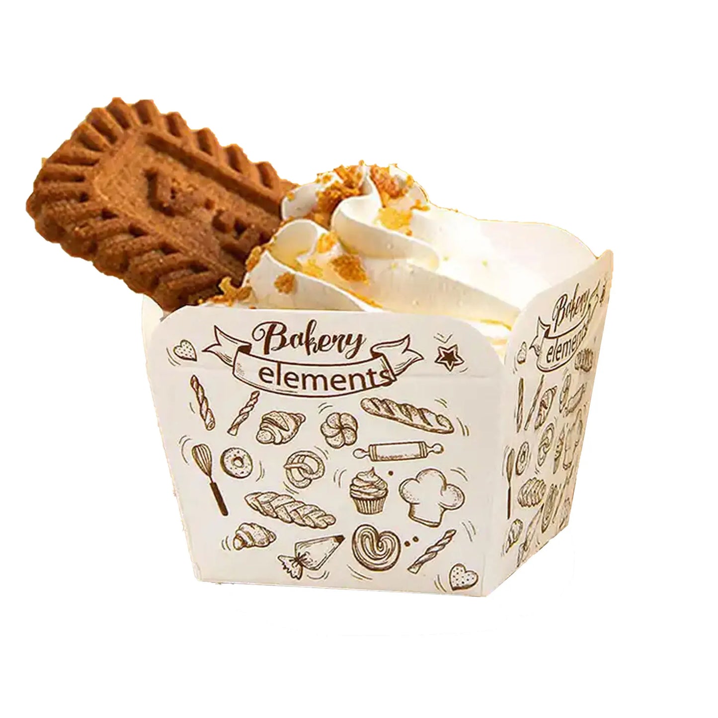 Hokkaido Chiffon Cake Paper Cup Cup Large square Paper Tomafin Cup Mold Baking Oven Special Baking
