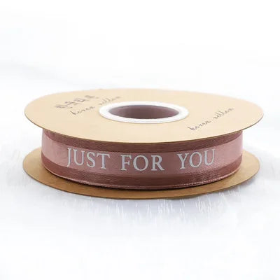 Wholesale 2.5cm Width Gift Decoration Satin Ribbon pink Decorative Ribbons for Happy Birthday