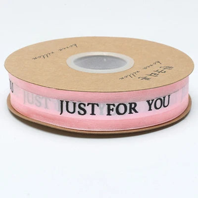 Wholesale 2.5cm Width Gift Decoration Satin Ribbon pink Decorative Ribbons for Happy Birthday