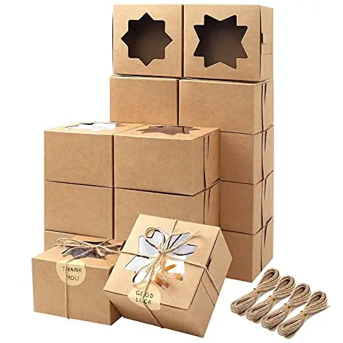 Top Window Cake Packaging Box Pastry Dessert Packaging Box Pastry Cookies Individually Wrapped Gift Box