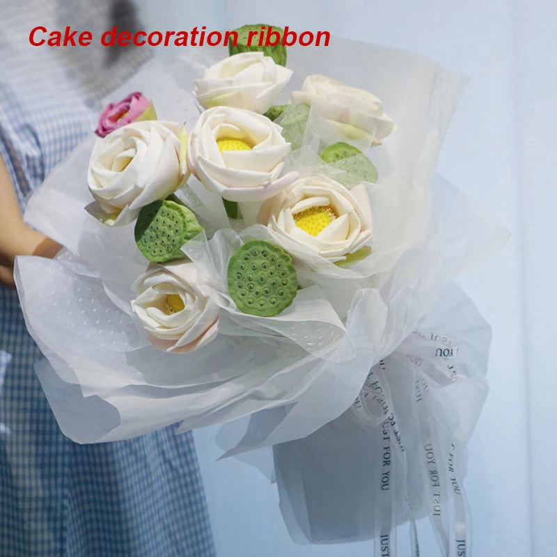 Wholesale 2.5cm Width Gift Decoration Satin Ribbon pink Decorative Ribbons for Happy Birthday