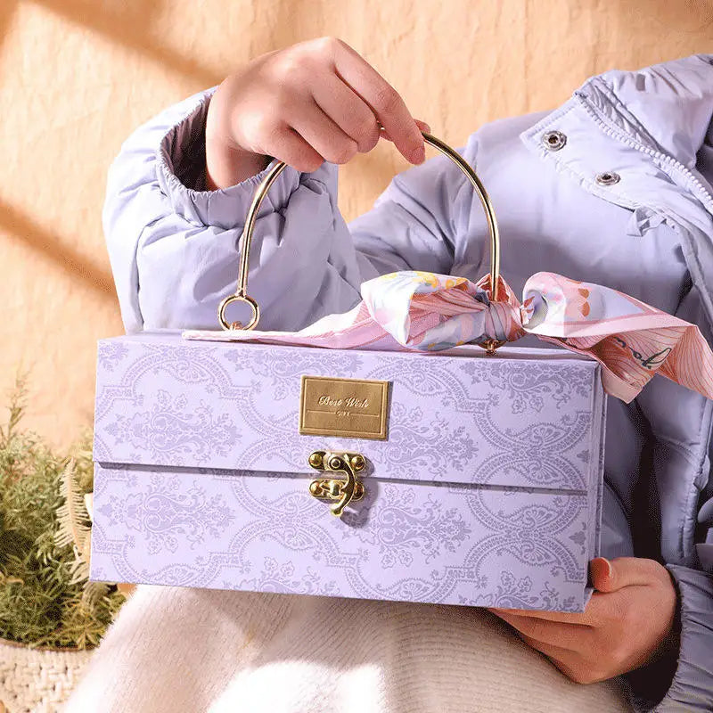 Jinkuang Luxurious Perfume Gift Box Jewelry Magnetic Wedding Gift Box Packaging with Handle