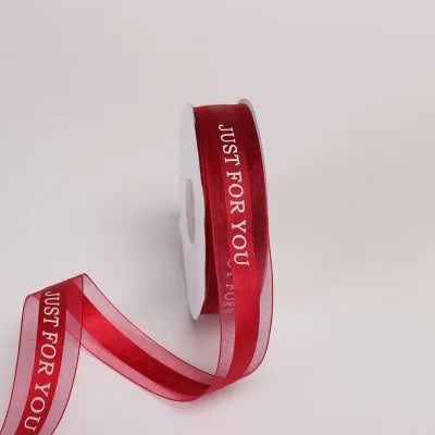 Wholesale 2.5cm Width Gift Decoration Satin Ribbon pink Decorative Ribbons for Happy Birthday