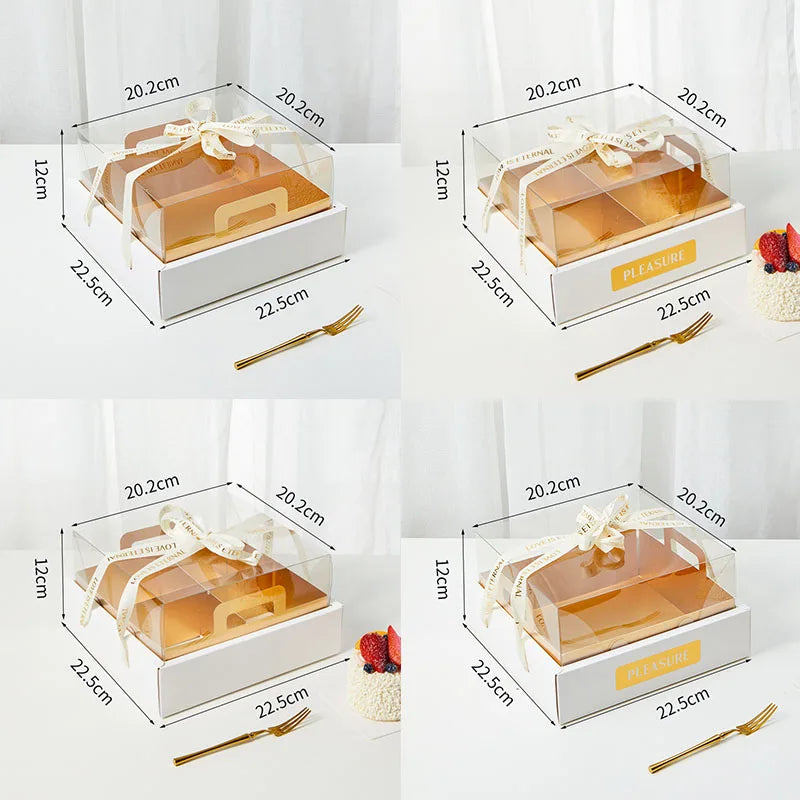 Packaging Supplier Wholesale 4 9 Grids Clear Fruit Cake Food Paper Platter Box