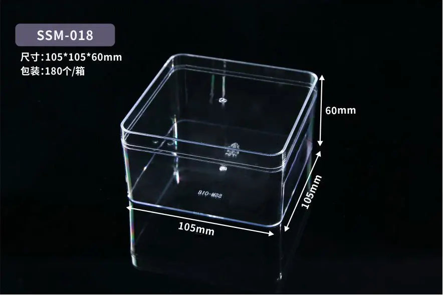 Customized High-quality and Large-sized Food Grade Plastic Transparent Biscuit Box, Pastry and Dessert Tiramisu Box