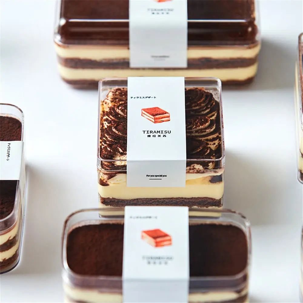 Customized High-quality and Large-sized Food Grade Plastic Transparent Biscuit Box, Pastry and Dessert Tiramisu Box