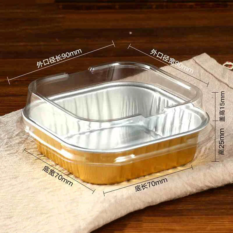 Disposable Baking Mold Red Iceberg Lava Chocolate Mousse Cake Box Tiramis Mousse Cake square Round Aluminum Foil Box