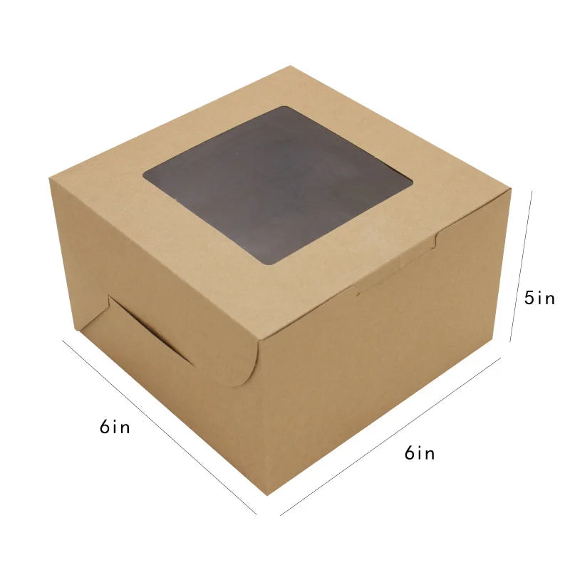 Top Window Cake Packaging Box Pastry Dessert Packaging Box Pastry Cookies Individually Wrapped Gift Box